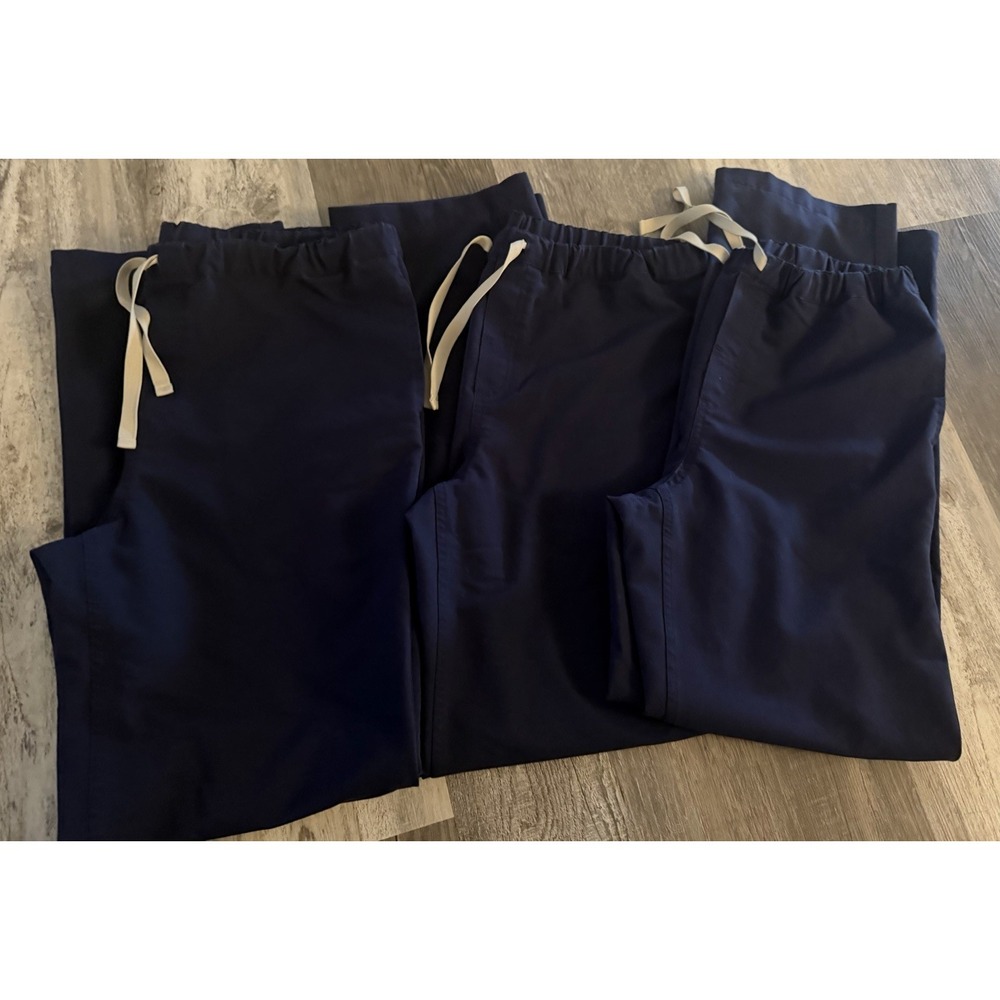 FIGS Scrub Pants Womens Small Navy Blue Technical Collection Straight 3 Pair